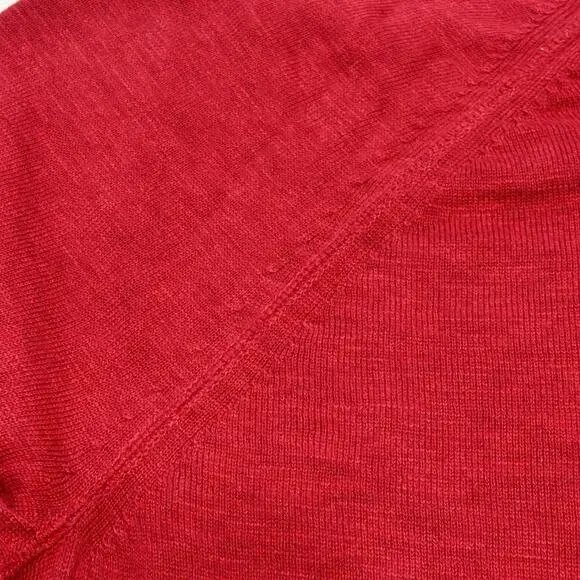 Banana Republics Organic SLUB Cotton Men’s Large Red Sweater - Picture 8 of 11